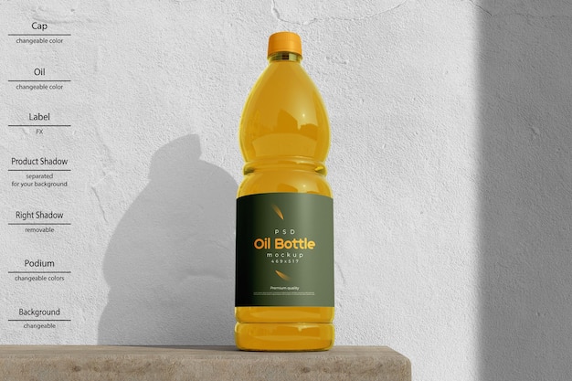 Mockup di bottiglia di olio