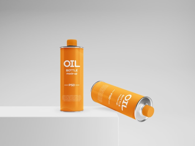 Oil bottle mockup