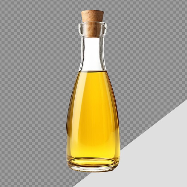 PSD oil in bottle png isolated on transparent background