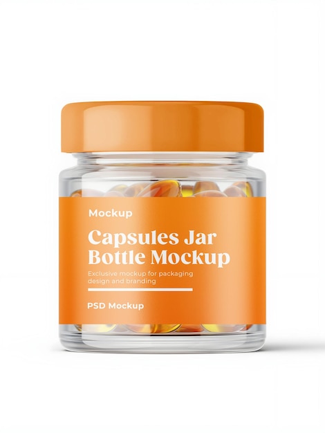oil capsule bottle mockup psd
