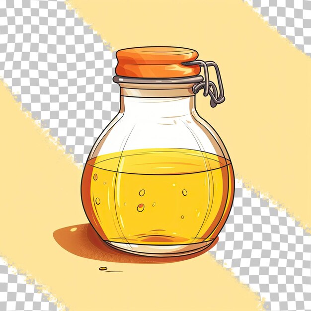 PSD oil jar on a transparent background