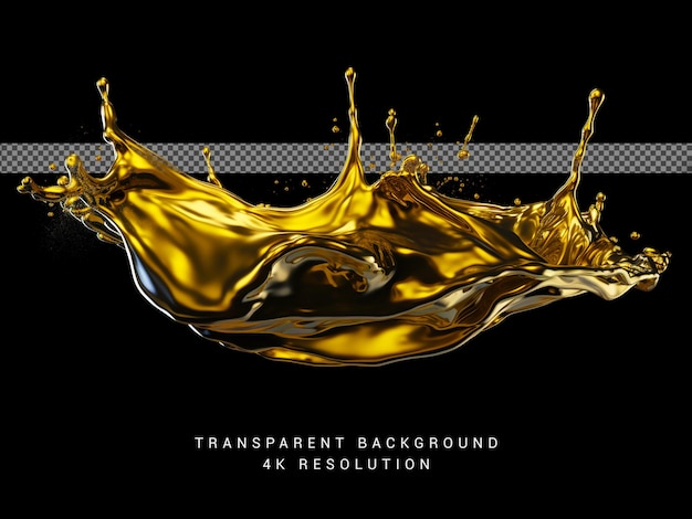 PSD oil motion splash transparent background