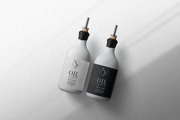 Oil olive bottle mockup