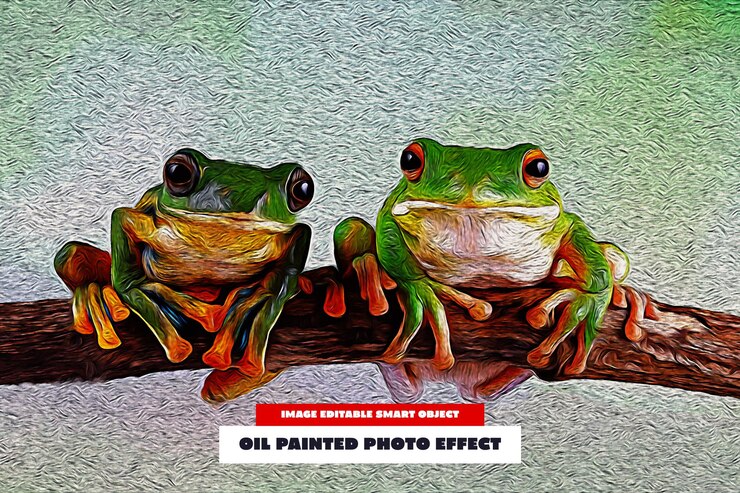PSD oil painted photo effect