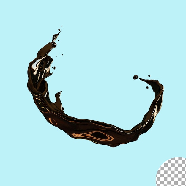 oil splash 3d realistic