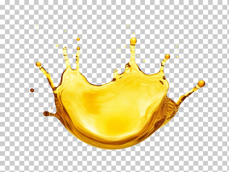 PSD oil splash isolated on transparent background png psd