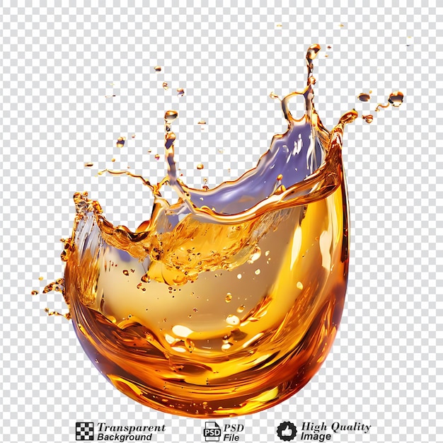 Oil splash isolated on transparent background