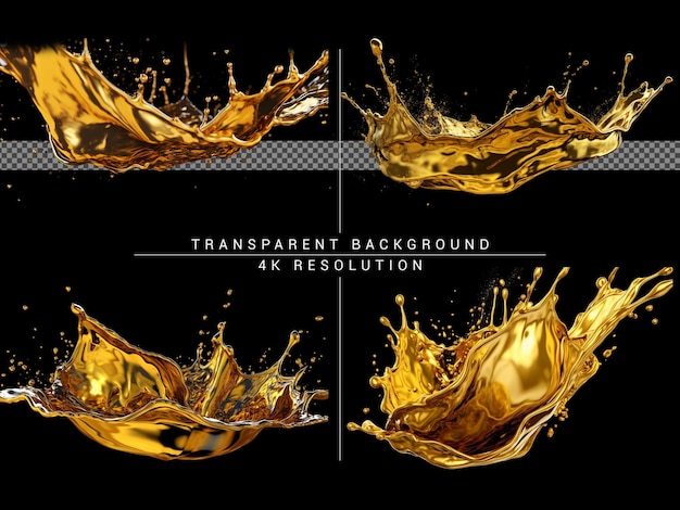 PSD oil splash transparent background