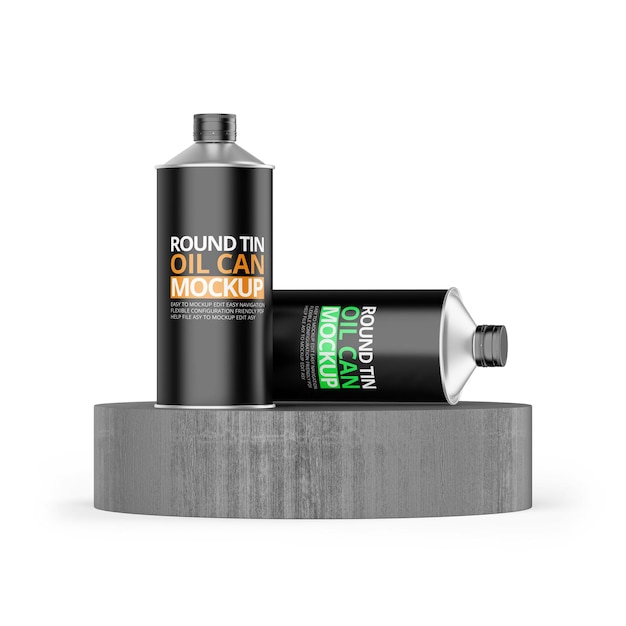 oil tin can mockup