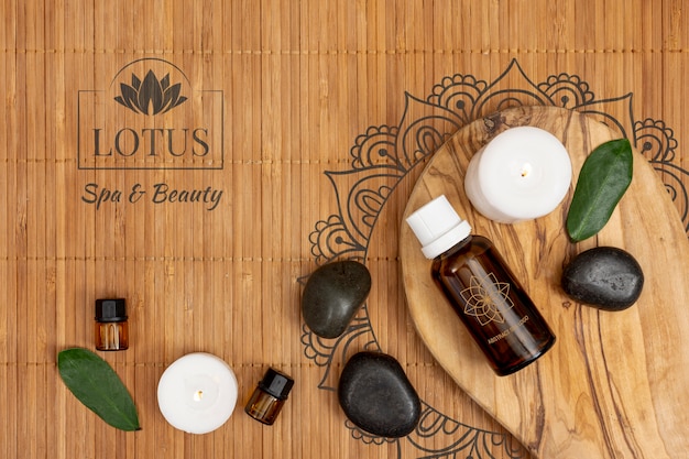 Oily organic products for treatments at spa