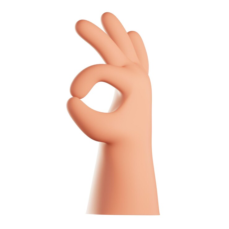 PSD ok hand gesture arm finger
