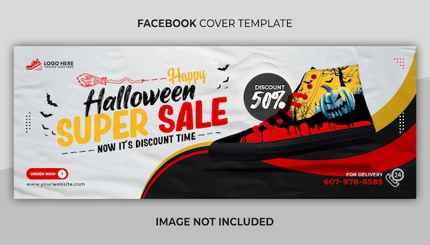 Okładka Na Facebooka I Szablon Banera Internetowego Na Wyprzedaż Na Halloween