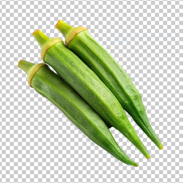 PSD okra isolated on transparent background