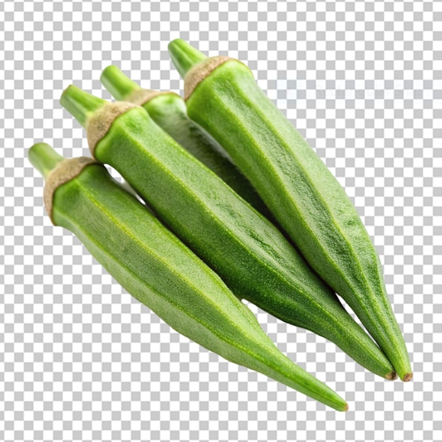 PSD okra isolated on transparent background