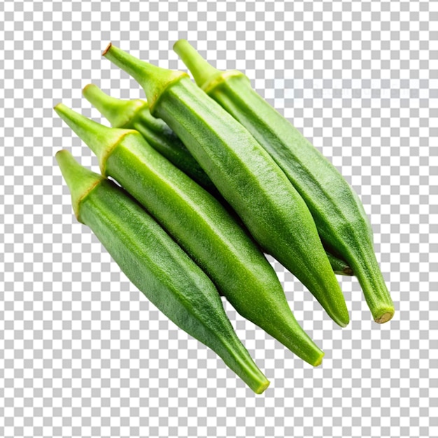 PSD okra isolated on transparent background