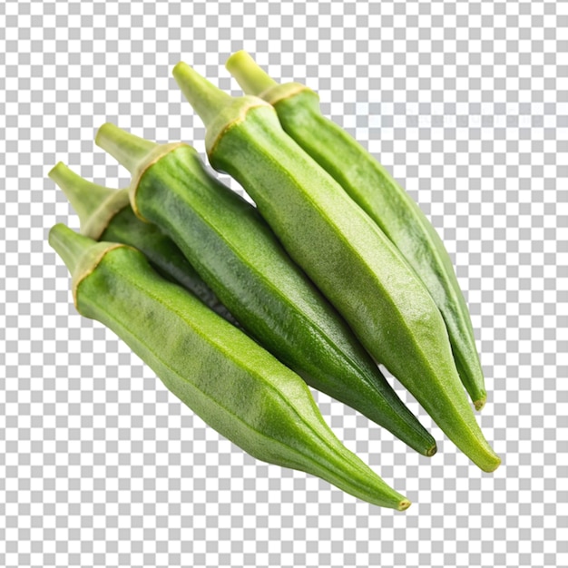 PSD okra isolated on transparent background