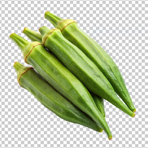 PSD okra isolated on transparent background