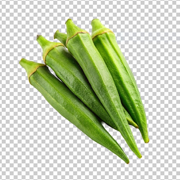 PSD okra isolated on transparent background