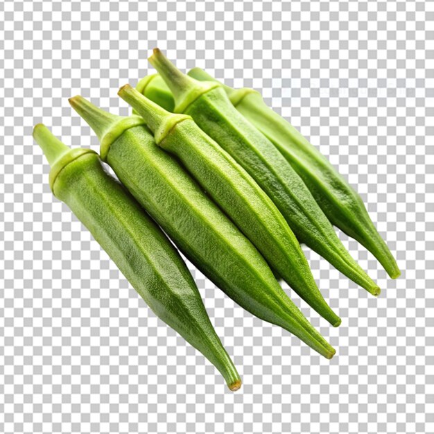 PSD okra isolated on transparent background