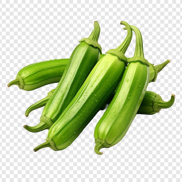 Okra isolated on transparent background