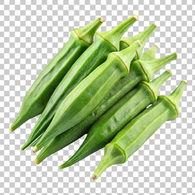 Okra obsession a culinary classic on transparent background