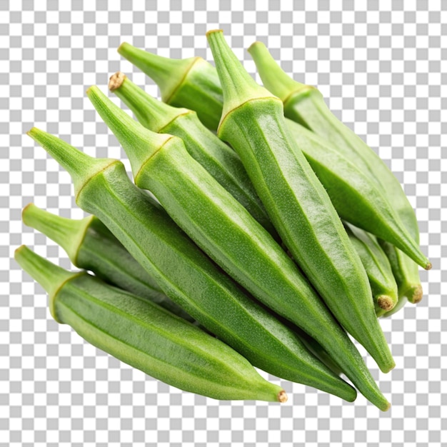 Okra obsession a culinary classic on transparent background