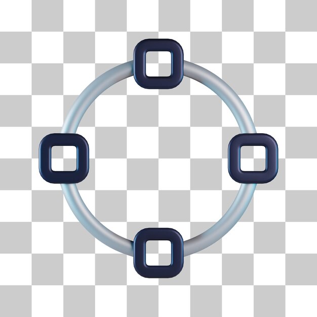PSD okrąg wektor ścieżka 3d ikona