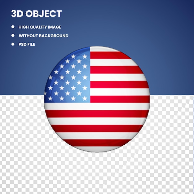 okrągła flaga USA