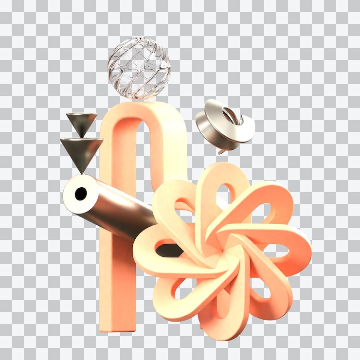 PSD okrągła ilustracja 3d