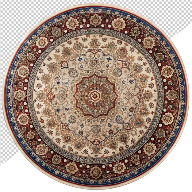 PSD okrągły kształt perski dywan na przezroczystym tle