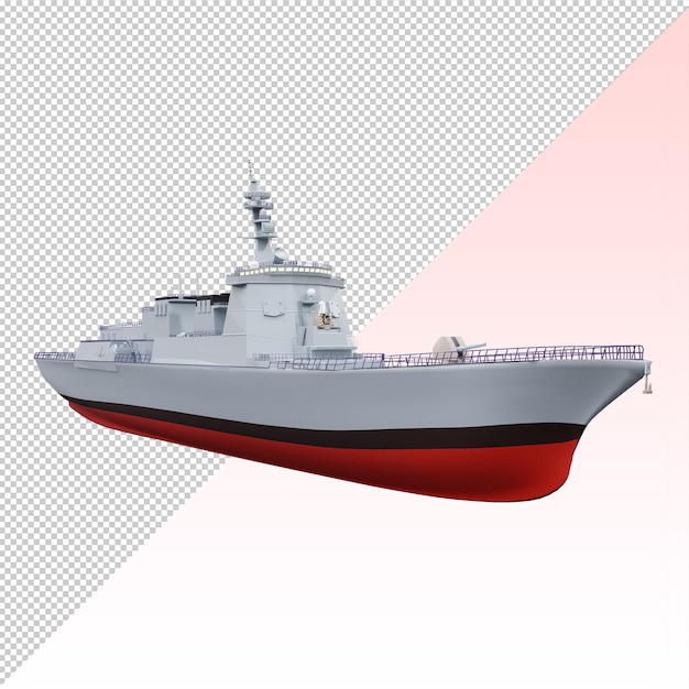 PSD okręt wojenny na białym tle