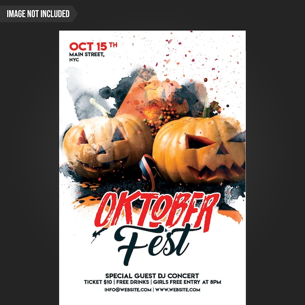 Oktober Fest Party Flyer Psd Template