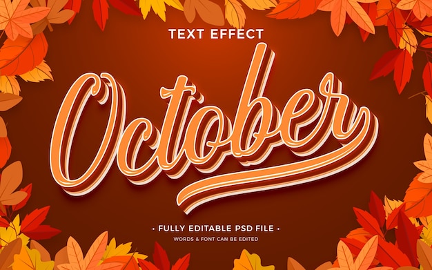 Oktober teksteffect