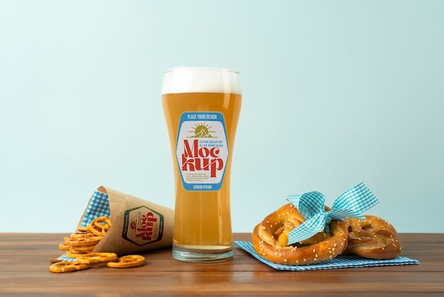 Oktoberfest beer packaging mockup