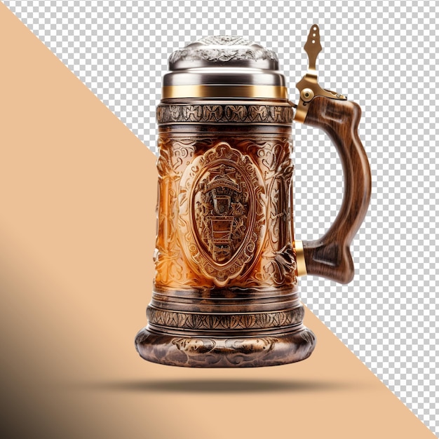 PSD oktoberfest beer stein on transparent background png image