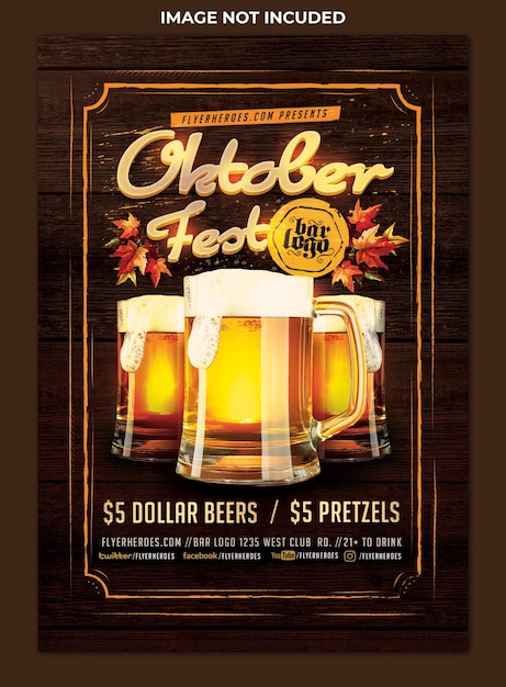 Oktoberfest flyer sjabloon