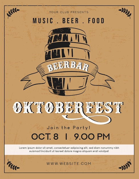 PSD oktoberfest flyer template