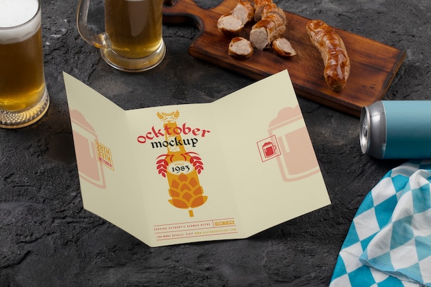 PSD oktoberfest menu mockup design