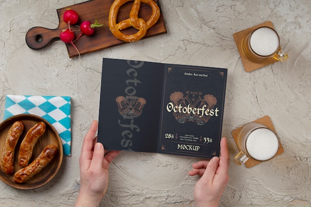 PSD modello del menu dell'oktoberfest