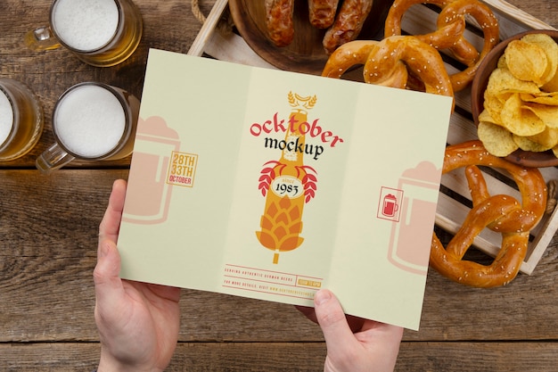 PSD oktoberfest menu mockup