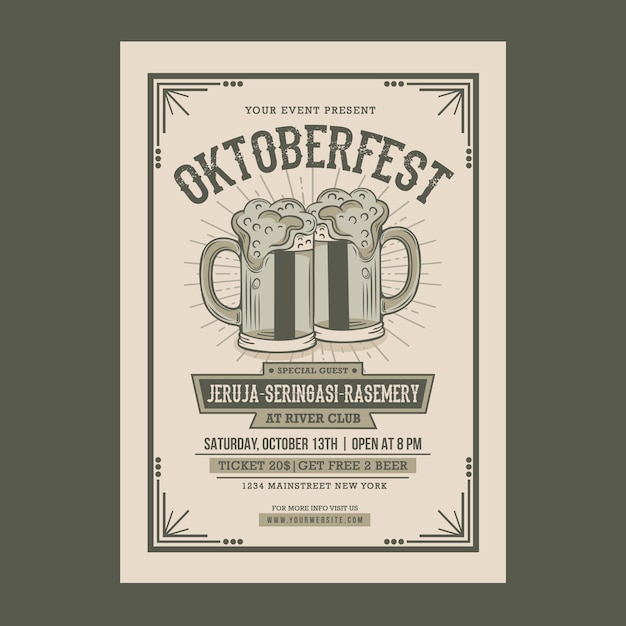 PSD oktoberfest party flyer