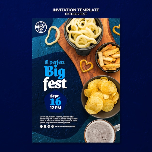 PSD oktoberfest template design