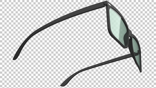 PSD okulary przeciwsłoneczne na przezroczystym tle ilustracja renderowania 3d
