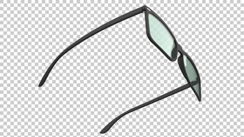 Okulary przeciwsłoneczne na przezroczystym tle ilustracja renderowania 3d