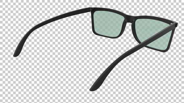 PSD okulary przeciwsłoneczne na przezroczystym tle ilustracja renderowania 3d