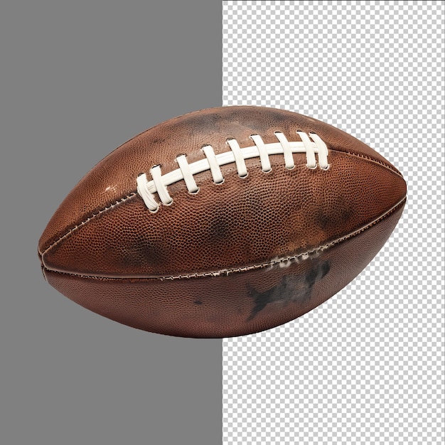 Vecchia palla d'uovo di football americano isolata su sfondo trasparente png psd