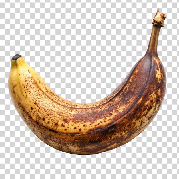 PSD vecchia banana isolata su uno sfondo trasparente