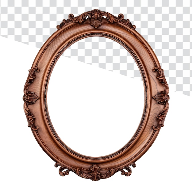 PSD old baroque style frame antique round gold picture frame