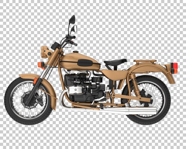 PSD old bike on transparent background. 3d rendering - illustration