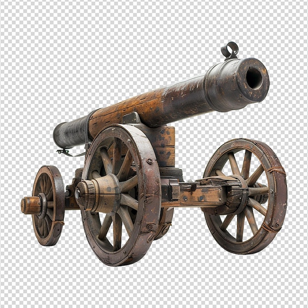 PSD old canon isolated on transparent background png